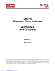 muRata SN2100 User Manual