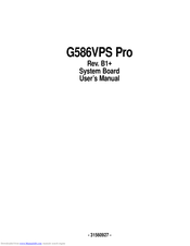 DFI G586VPS Pro User Manual