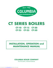 Columbia CT-10 Installation, Operation And Maintenance Manual