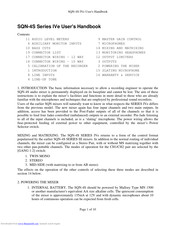 SQN SQN-4S Series User Handbook Manual