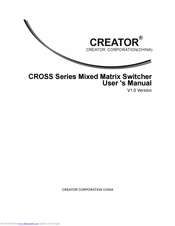 Creator CROSS-MAX3232 User Manual