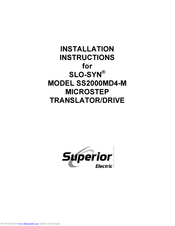 Superior Electric SLO-SYN SS2000MD4-M Installation Instructions Manual