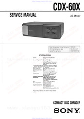 Sony CDX-60X - Compact Disc Changer Service Manual