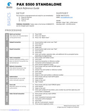 bluefin PAXs500 Quick Reference Manual