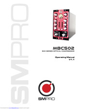SM Pro MBC502 Operating Manual