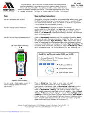 Meriam M4 Series Quick Use Manual
