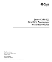 Sun Microsystems XVR-500 Installation Manual