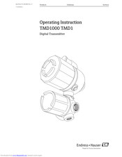 Endress+Hauser TMD1 Operating Instructions Manual