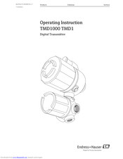 Endress+Hauser TMD1000 Operating Instructions Manual