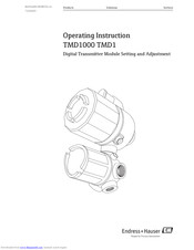 Endress+Hauser TMD1000 Operating Instructions Manual