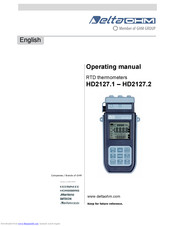 DeltaOHM HD2127.1 Operating Manual
