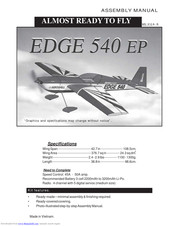 Seagull Models EDGE 540 EP Assembly Manual