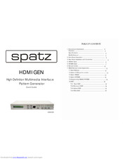 Spatz HDMIGEN Quick Manual