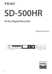 TEAC SD-500HR Owner's Manual