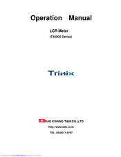 Trinix TX6000 Series Operation Manuals