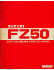 Suzuki FZ50 T 1980 Supplementary Service Manual