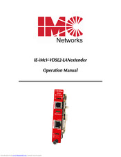 IMC Networks IE-iMcV-VDSL2-LANextender Operation Manuals