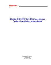 Thermo Scientific Dionex ICS-5000+ Installation Instructions Manual