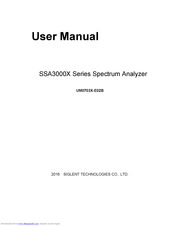 SIGLENT TECHNOLOGIES CO.,LTD SSA3000X Series User Manual