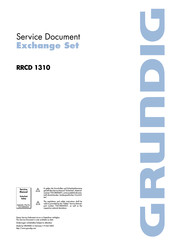 Grundig RRCD 1310 Service Document