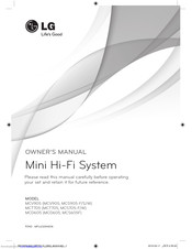 LG MCS905-S Owner's Manual