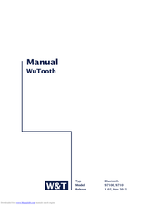 W&T WuTooth 97101 Manual