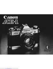 Canon AE-1 Instructions Manual