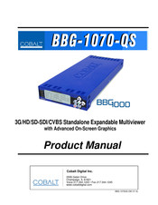 Cobalt Digital Inc BBG-1070-QS Product Manual