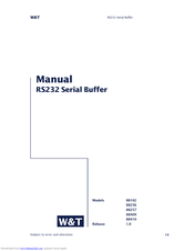 W&T RS232 88102 Manual