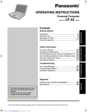 Panasonic CF-52AJCBUAE Operating Instructions Manual