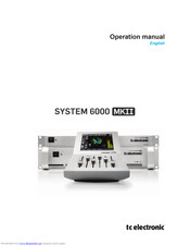 TC Electronic SYSTEM 6000 MKII Operation Manual