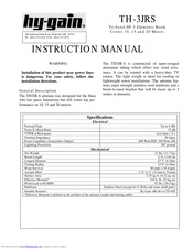 Hy-Gain TH-3JRS Instruction Manual