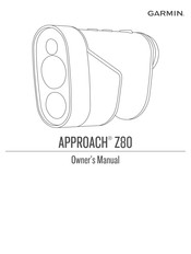 Garmin Approach Z80 Owner's Manual