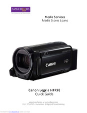 Canon Legria HFR76 Quick Manual