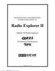 DEVA Broadcast Radio Explorer II Maintenance And Operation Instruction Manual
