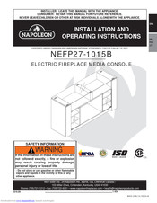 Napoleon NEFP27-1015B Installation And Operating Instructions Manual