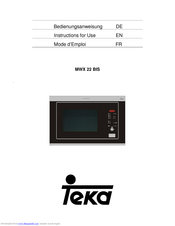 Teka MWX 22 BIS Instructions For Use Manual