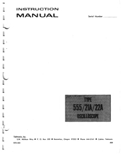 Tektronix 555/21A Instruction Manual