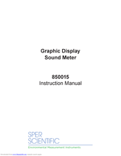 Sper Scientific 850015 Instruction Manual