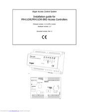 Roger PR411DR-BRD Installation Manual