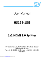 SY Electronics HS12E-18G User Manual