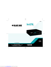 Black Box ServLink ACR3600A Manual