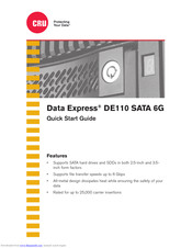 Cru Data Express DE110 SATA 6G Quick Start Manual
