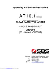 SBS AT10.1 SERIES Operating And Service Instructions