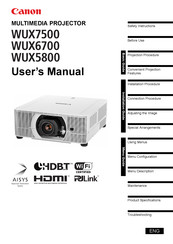 Canon WUX7500 User Manual