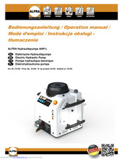 ALFRA AHP-L 23190 Operation Manuals