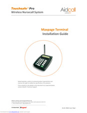 Aidcall Touchsafe Pro Maxpage Installation Manual