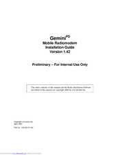 Dataradio Gemini PD Installation Manual