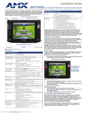 Amx MVP-8400i Installation Manual