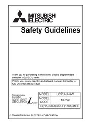 Mitsubishi Electric 13J240 Safety Manuallines